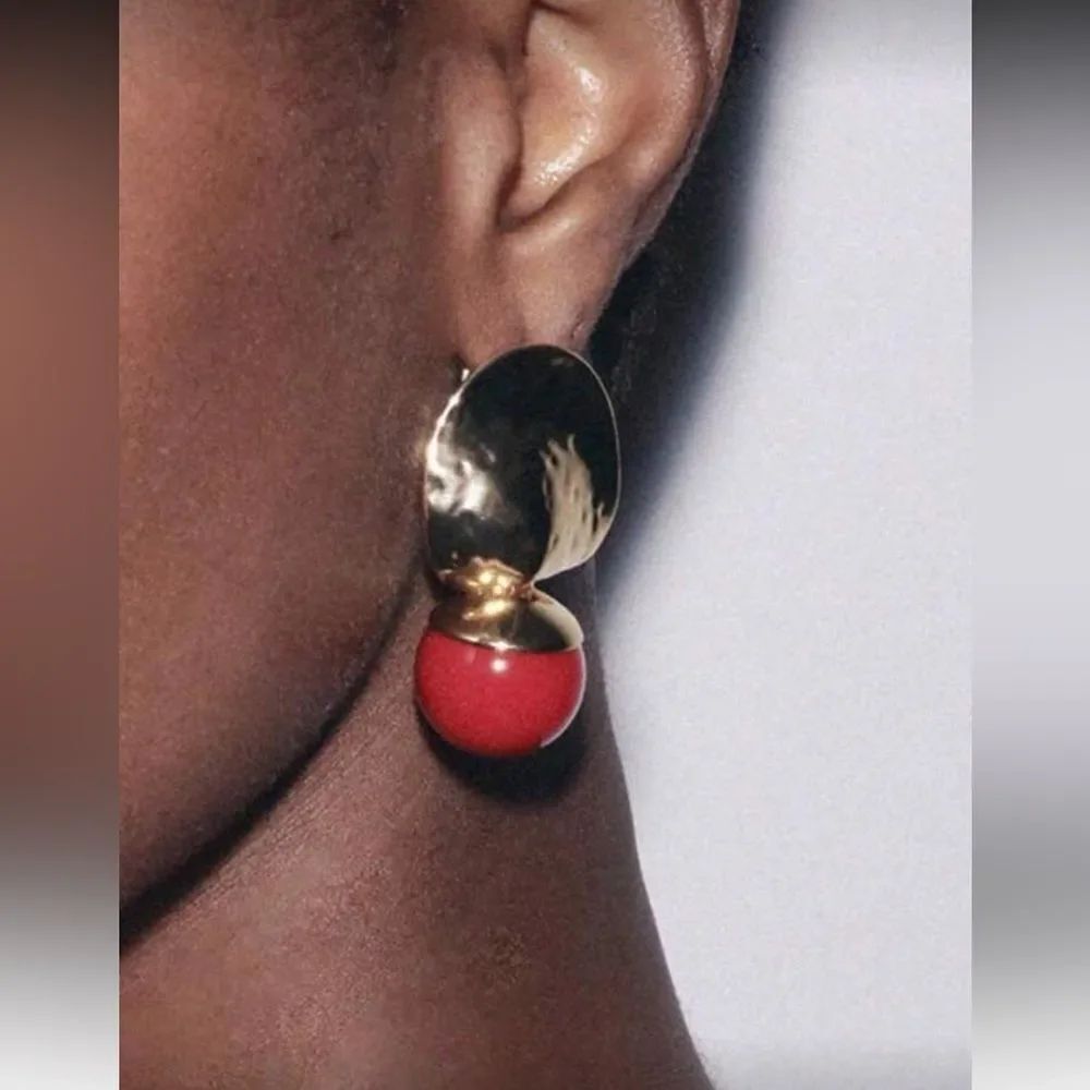 Red Statement Earrings S1139